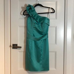 Tiffany Blue Satin Grad Dress